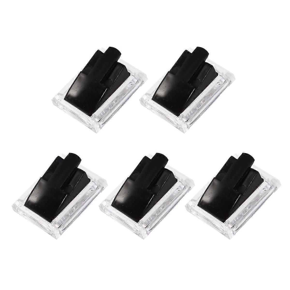Acrylic Ring Display Stand for Displaying 5Pcs Transparent Black Ring Showcase