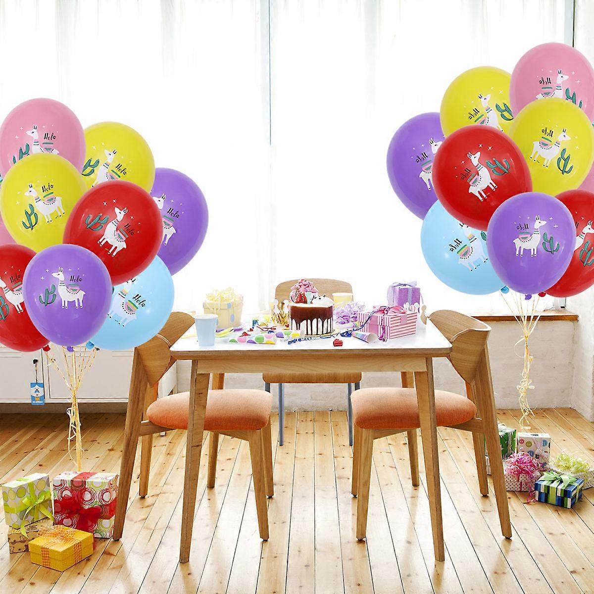 Ballons décoratifs en latex alpaga et cactus pour décoration de fête (20 pièces)