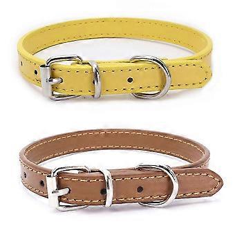 Modieuze tweekleurige hondenhalsband