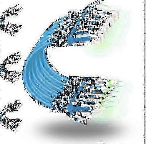 R9 Cat6 Ethernet Patch Cable 1ft 24-Pack, 10G Speed Gold Plated, for Patch Panel and Switch
