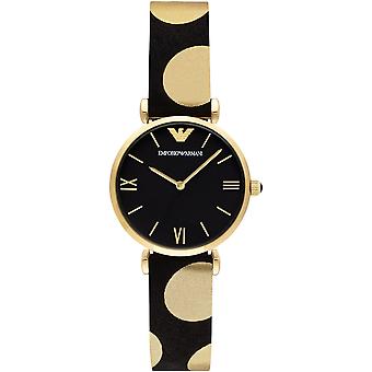 Armani catwalk round Quartz Analog Women's Watch with AR7411 Cowhide Bracelet