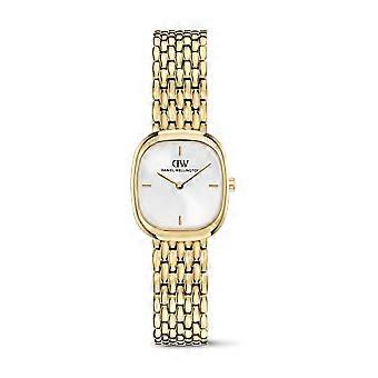 Daniel Wellington Womens Corta White Dial Gold-Tone Stainless Steel Watch DW00100993 | Acotis