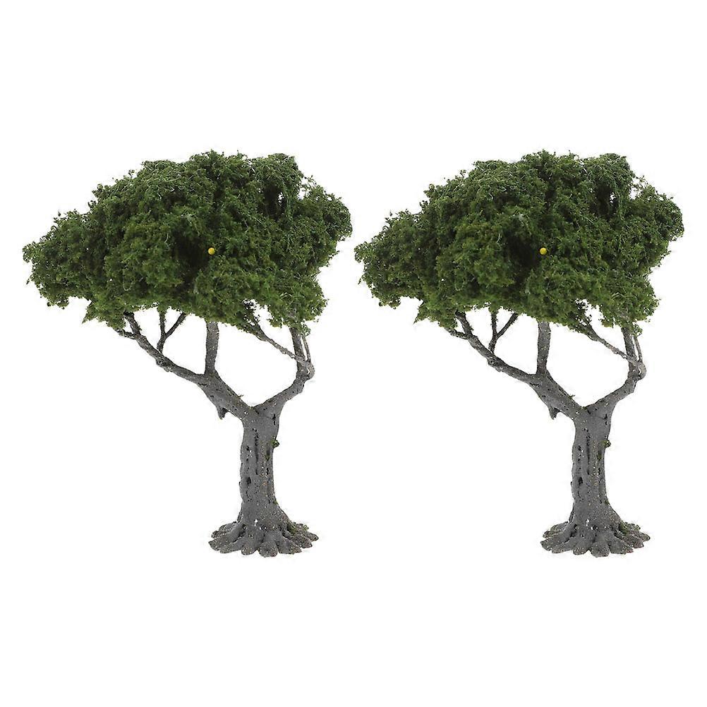 Microlandscape Tree Model Miniature Sand Table Tree Set for Decoration 2Pcs