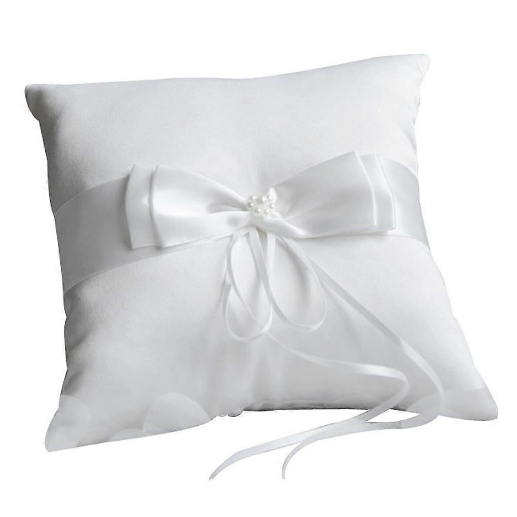 Wedding Ring Pillow Bowknot Pearl