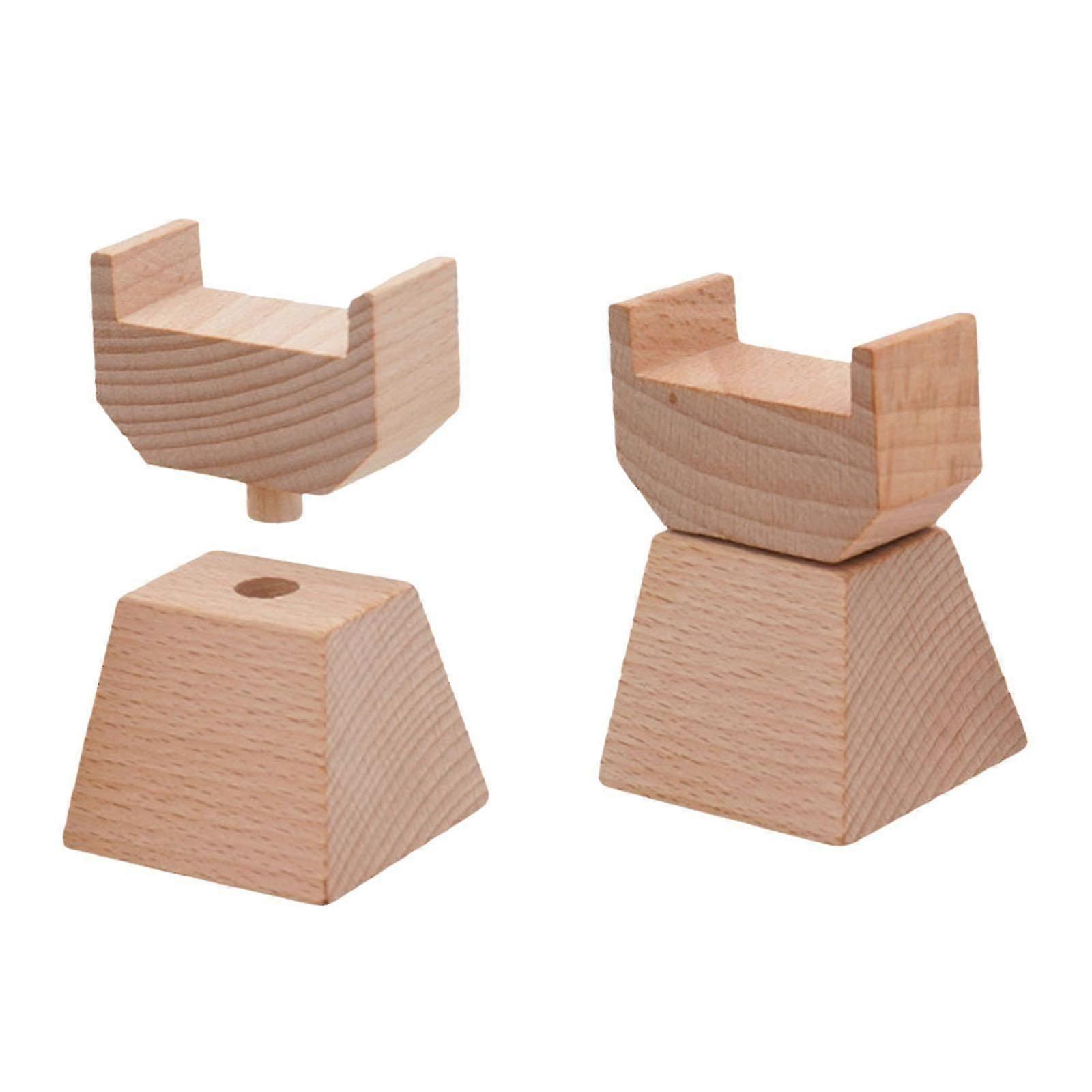 Solid Wood Train Track Elevators Swivel Piers