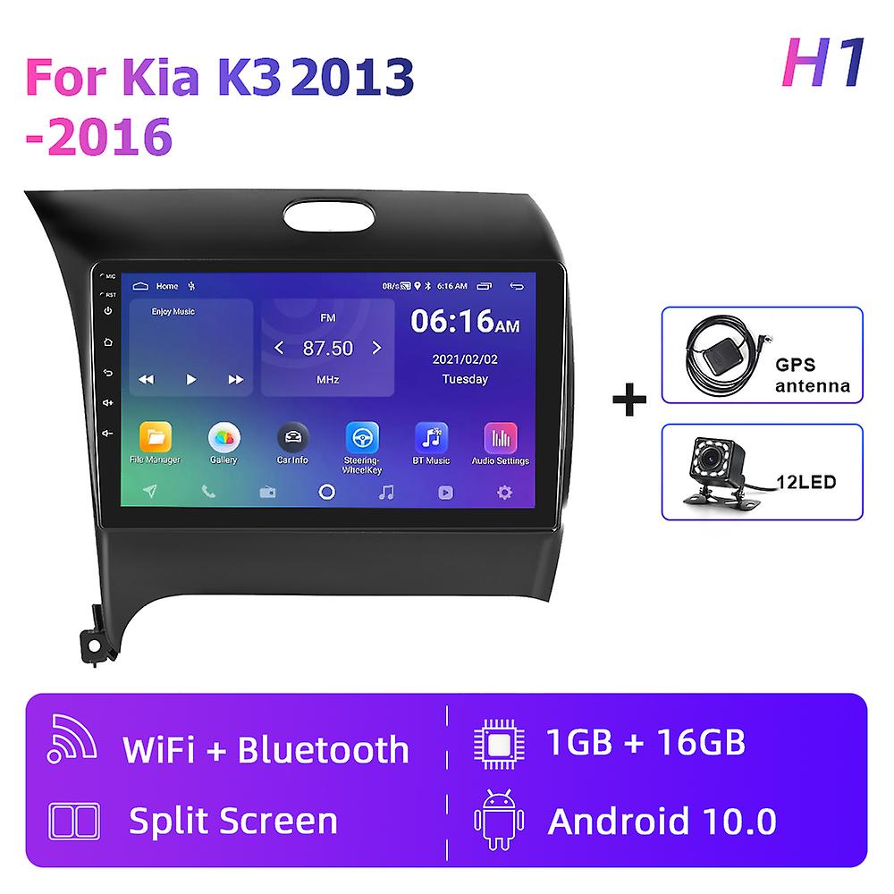 Android 2din Car Radio Stéréo Multimédia Lecteur Vidéo Carplay Pour K3 2013-2016 Autoradio Navigation GPS