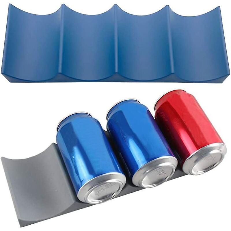 2 Pcs Plastic Bottle Rack Shelf Display Stacking Mat for Fridge Pantry