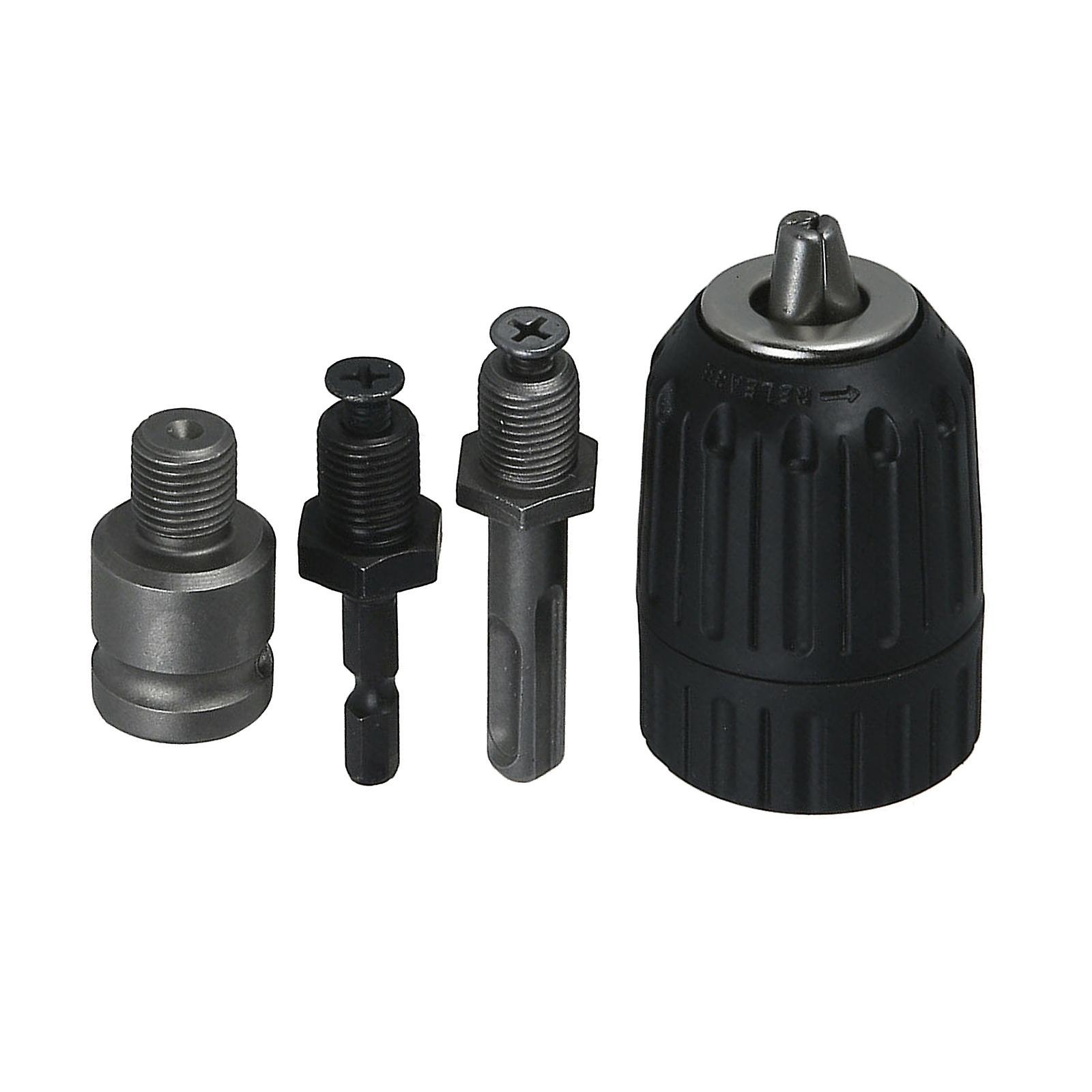 3 Jaw Drill Chuck SDS Plus Hex Shank Quick Change Connector Converter 10mm