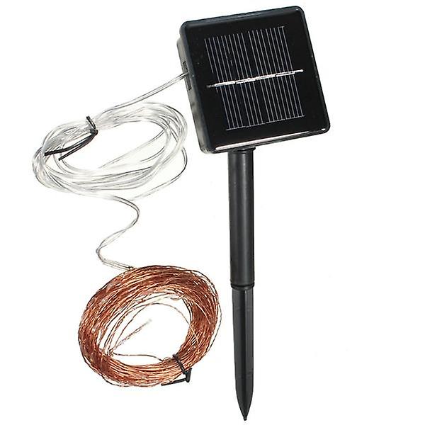 15M 150 Led Solar Powered Copper Wire String Fairy Lights For Christmas Party Decor