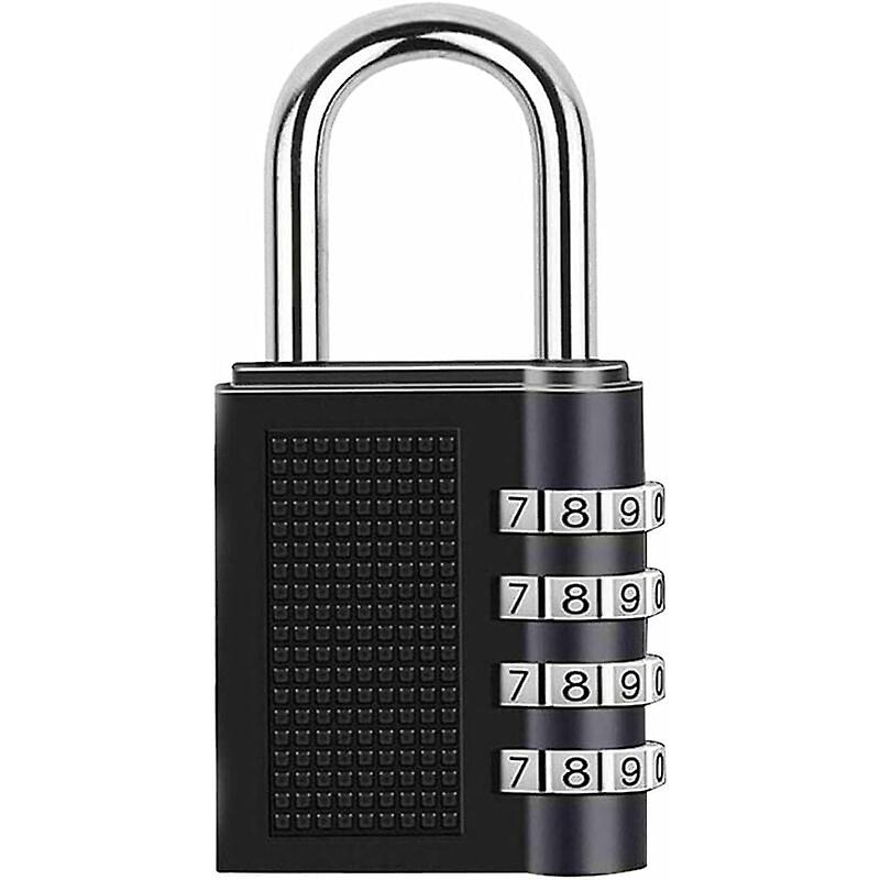 Code Padlock, 1 Piece 4-digit Combination Padlock Waterproof and Durable for Sport Storage Locker, Cabinets and Storage, School etc. (Black)