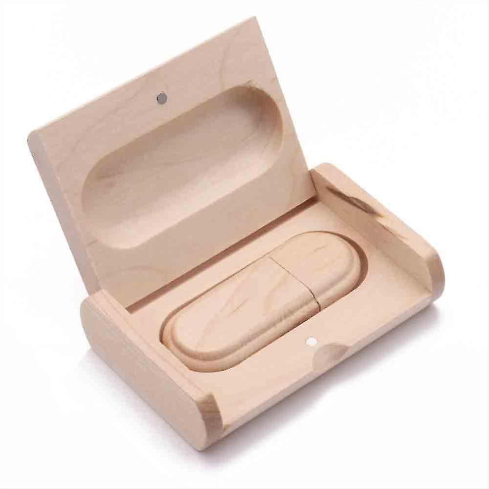 Usb Flash Drive 64gb U Disk Memory Stick External Memory Wooden Flash Drive With Box Portable U Disk