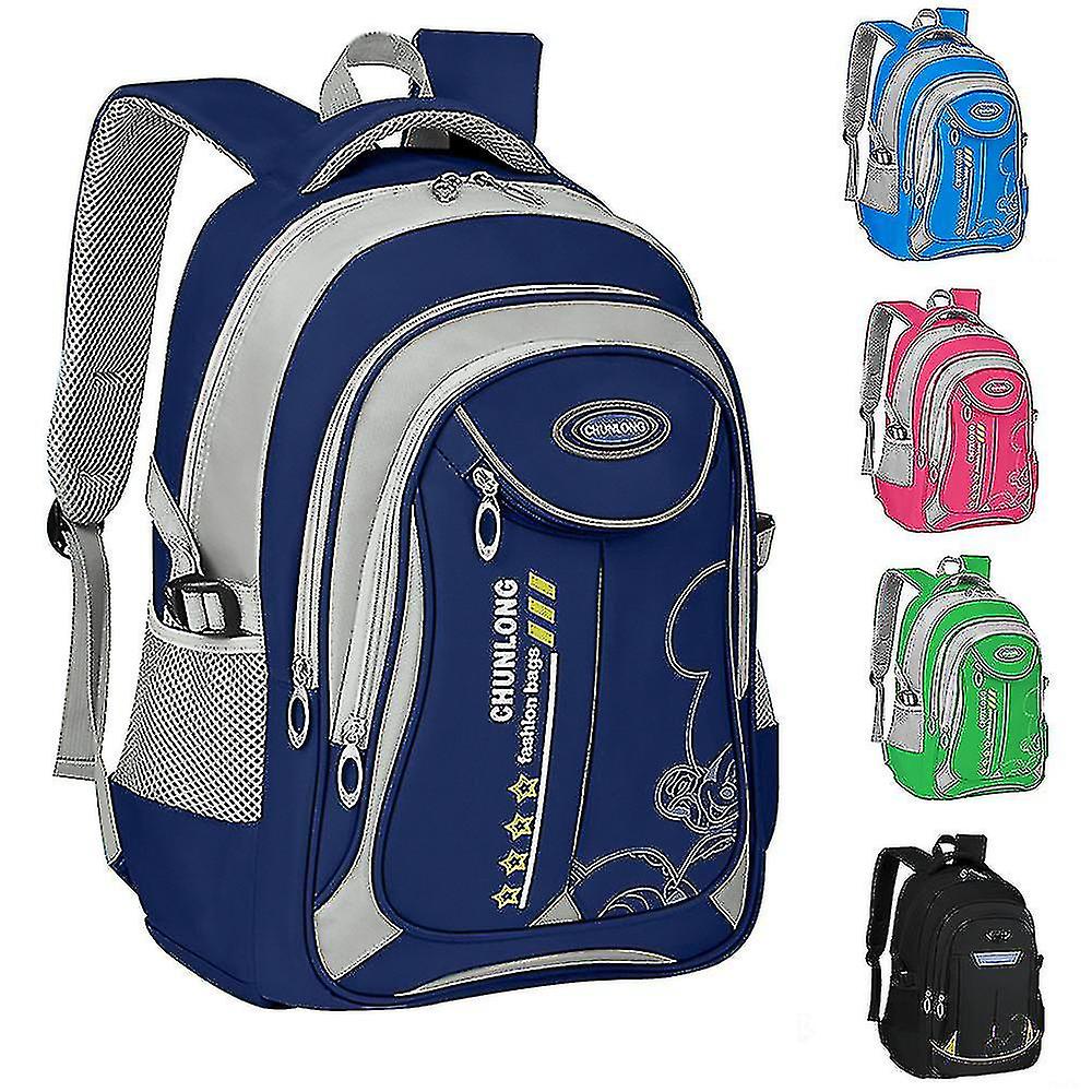 HUGS IDEA Zaino Scuola 3D Per Bambini E Ragazzi, 15 Pollici - Set Con Borsa Porta Pranzo E Astuccio, Leggero E Traspirante, Per Asilo E Elementari
