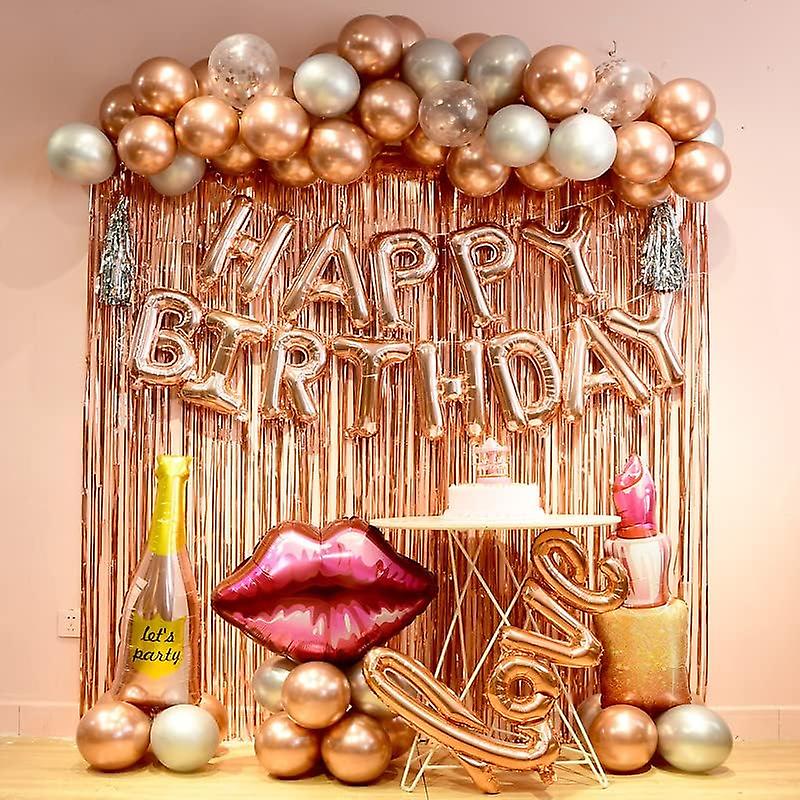 Wimpelkette Für Happy Birthday – Mit Schnurrbart & Fliege In Schwarz & Türkis