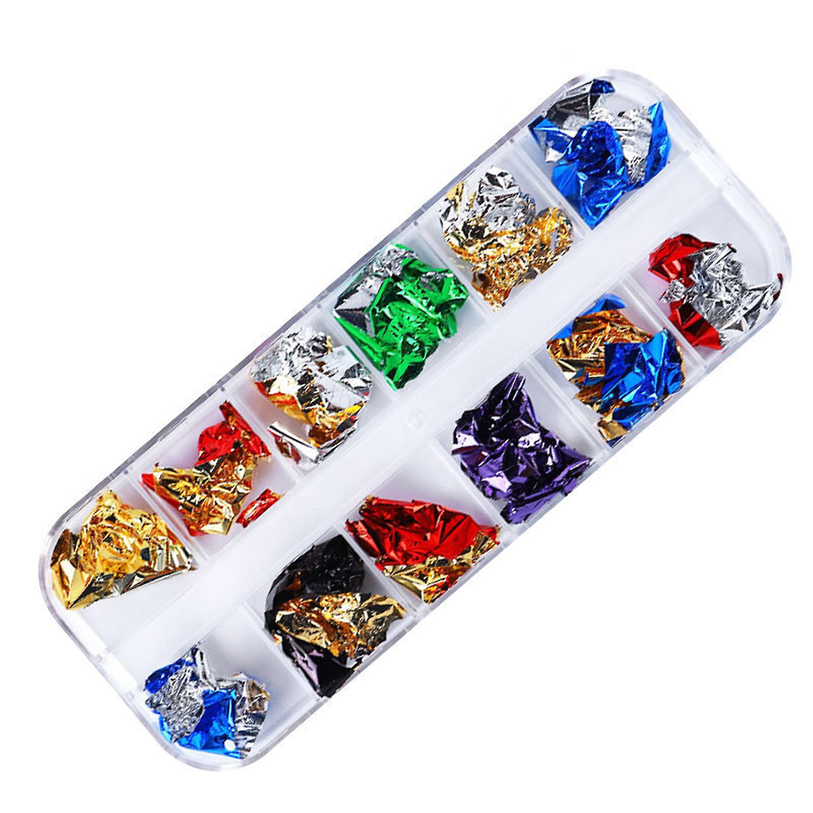 Nail Art Gold Foil Flakes Gold Flakes Metallic Foil Flakes Set