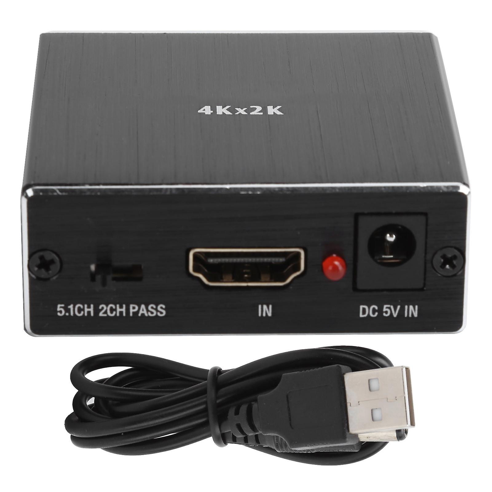 HD Multimedia Interface to HD Multimedia Interface+Audio Converter 4K Audio Extractor