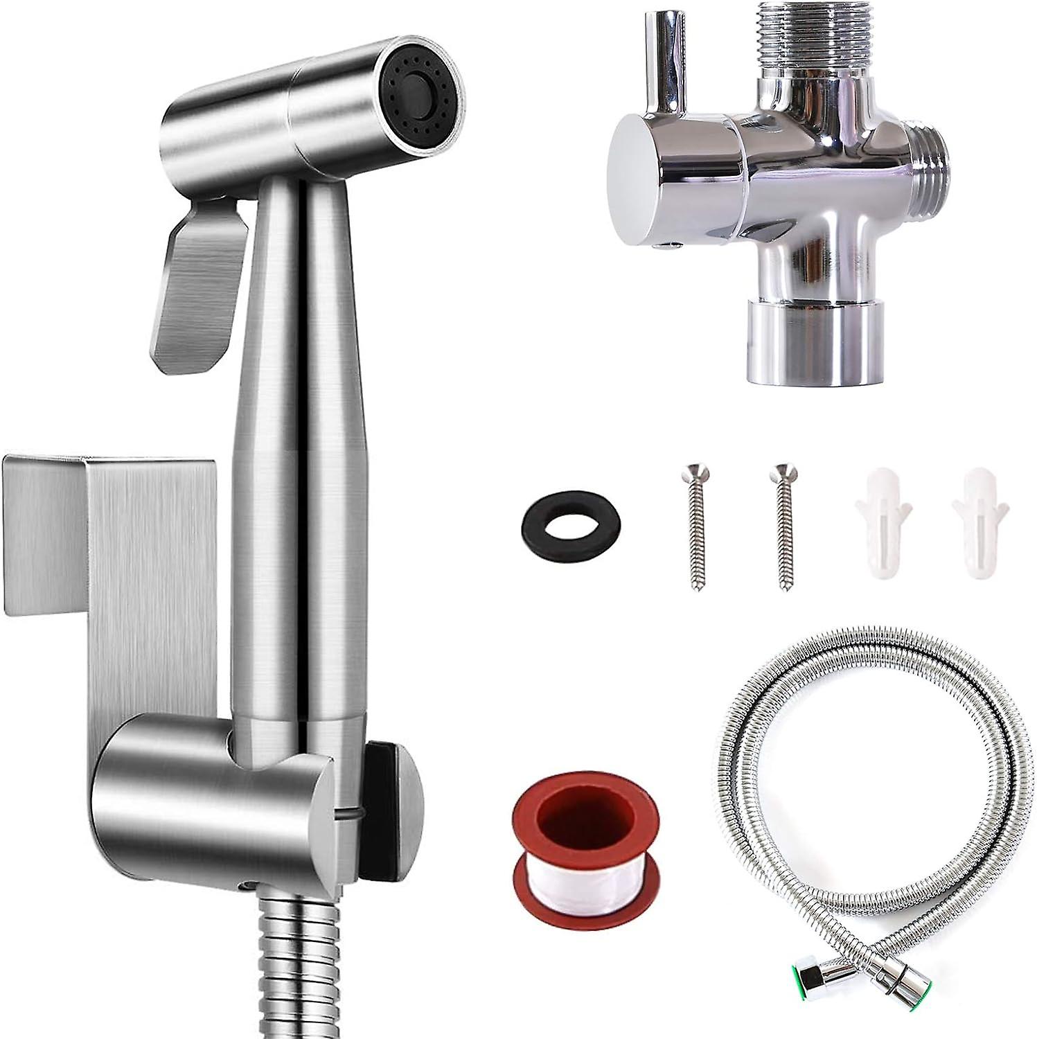 Inodoro Bidet Spray Acero inoxidable Bidet Kit de pulverizador de inodoro, Rustproof Portable Shower Bidet Spray, Duchas de inodoro Bidet Wc Intimate Hygien