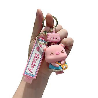 Fashion Piglet Pendant Keys Chain Cute Fashionable Keychain Pendant for Christmas Halloween Thanksgiving