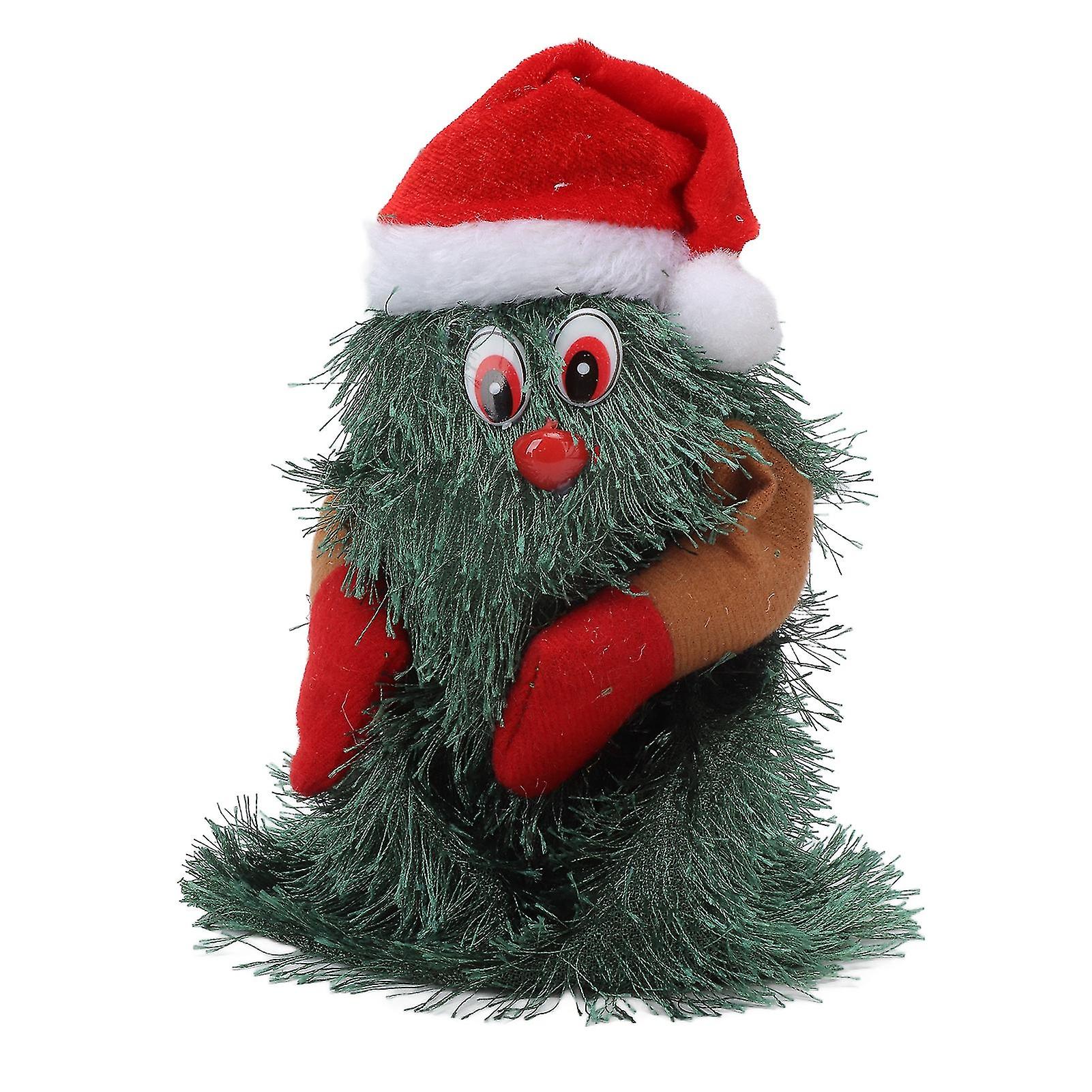 Dekaim Tabletop Christmas Tree Musical Rotatable Cute Plant Shape Christmas Tree Figurine Decoration(m)
