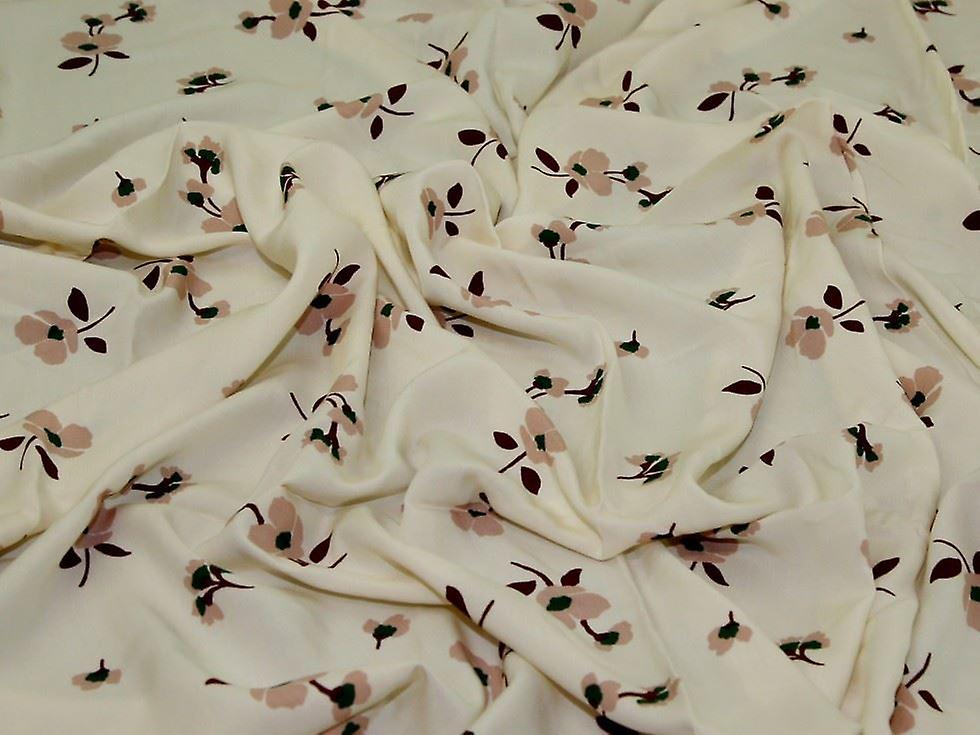 Minerva Viscose Challis Fabric Blush - per metre