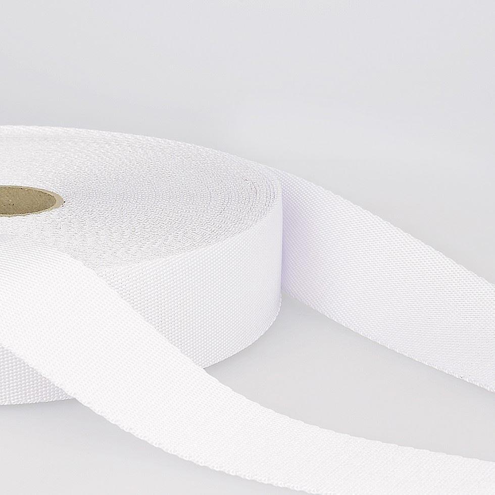 35mm Stephanoise Shoulder Webbing  White - per metre