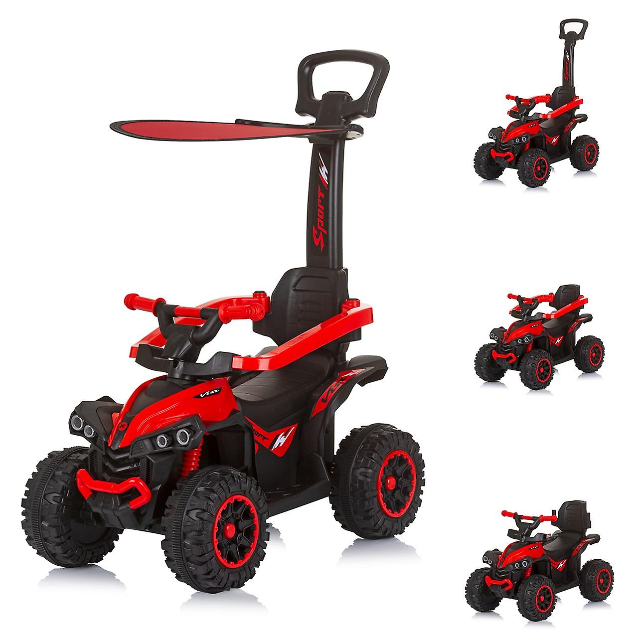 Chipolino Kids Ride-on Car ATV Sun Canopy Push Handle Λειτουργία μουσικής έως 23 kg