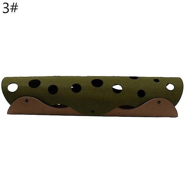 Cat Toys Cat Play Tunnel Hiding Toys Kitten Collapsible Tunnel Mat With Multiple Tracking Holes Green&brown