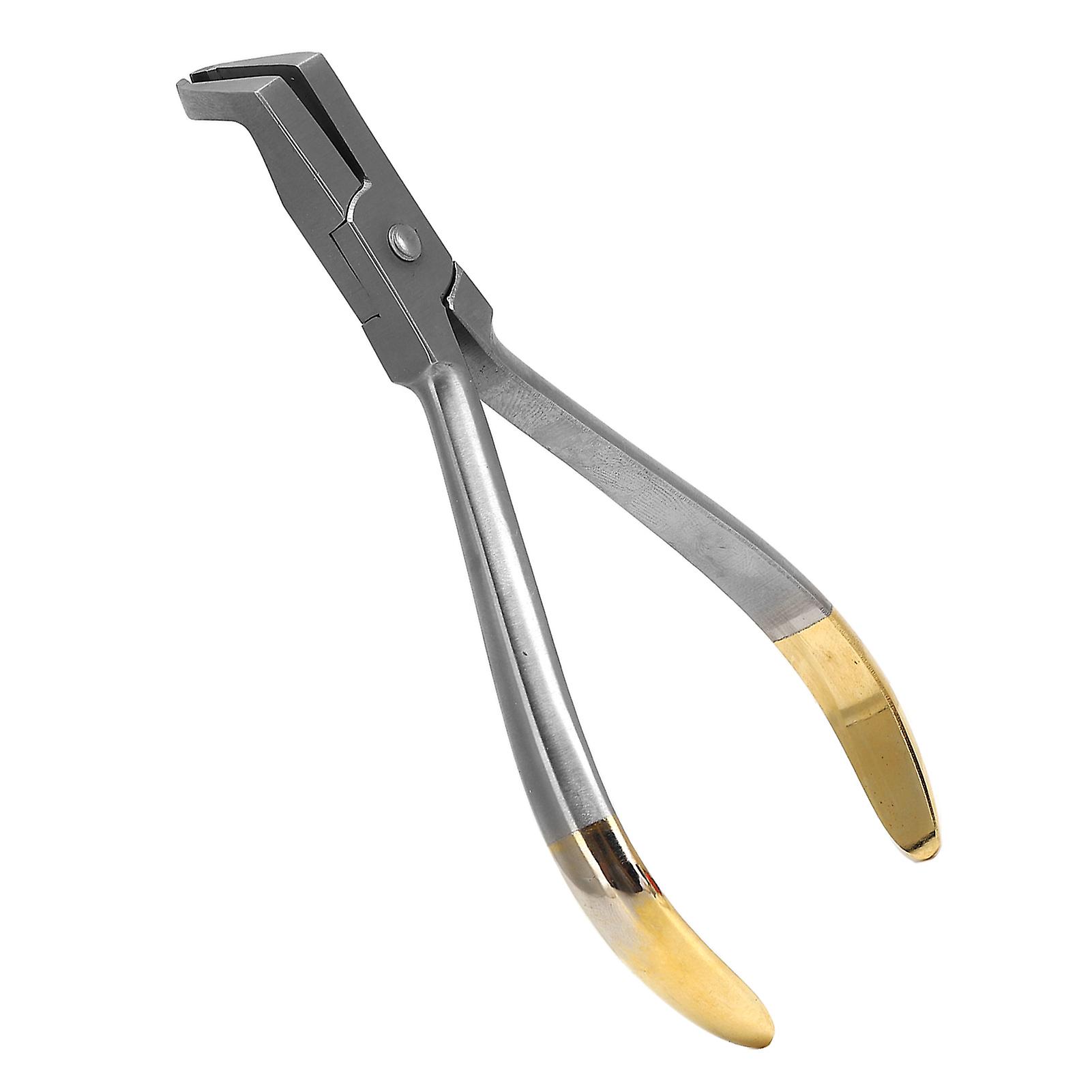 Stainless steel orthodontic bracket remover pliers for posterior teeth