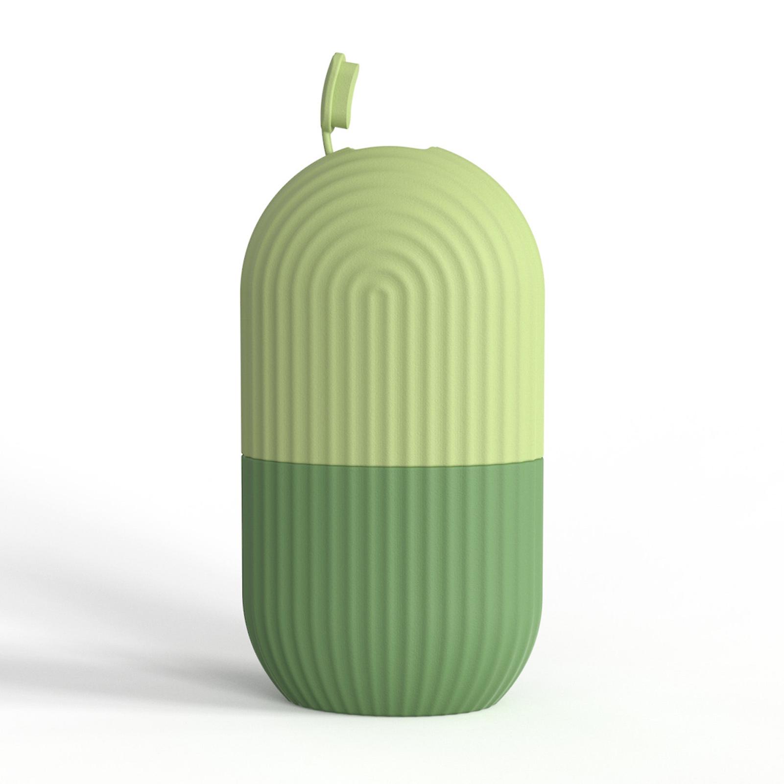Mini Facial Massager, Ice Cube Tray, Facial Care, Pore Shrinking, Ice Cube Tray, Ice Compress, Cooling Roller, Green Stripes