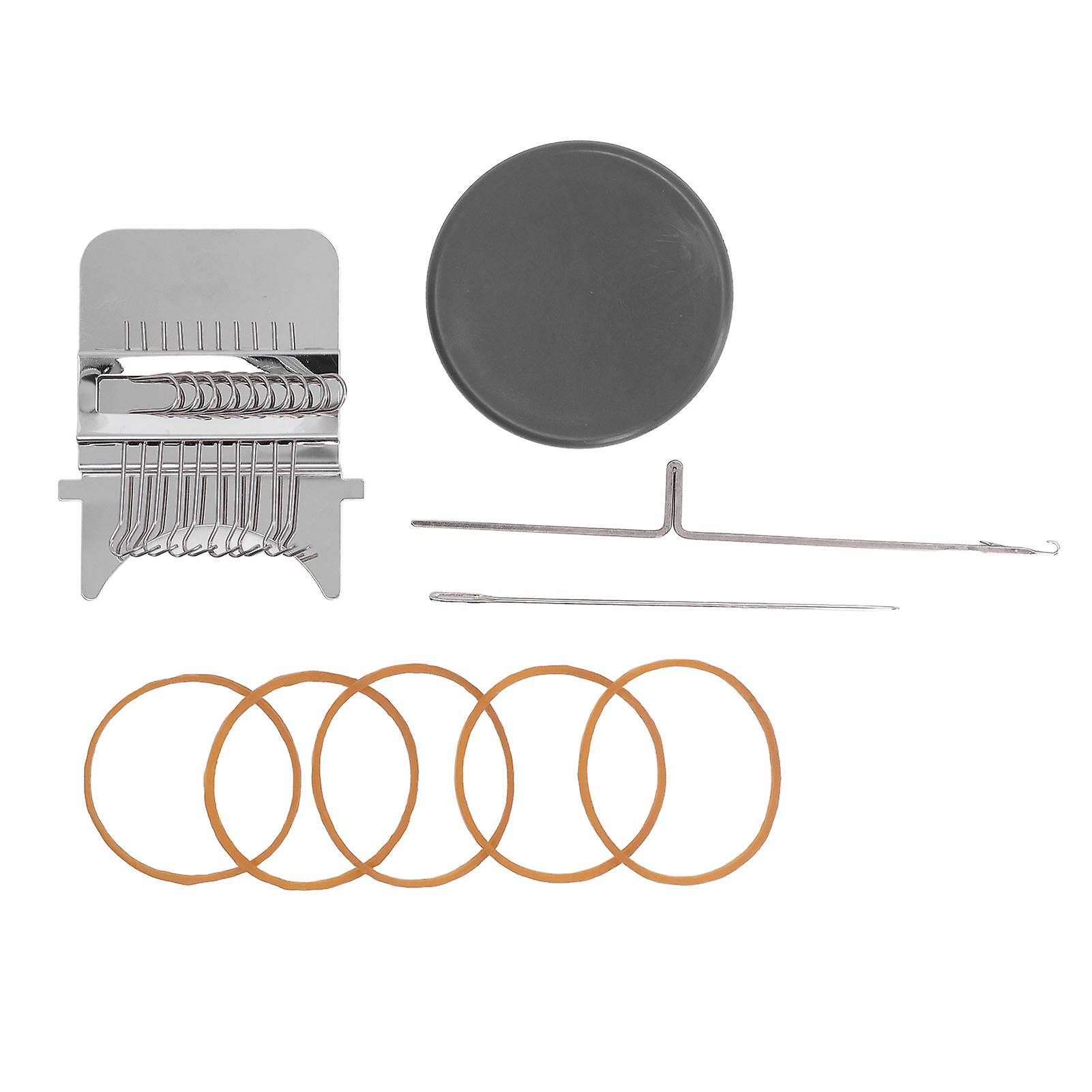 Mini Knitting Machine 10 Needle Handheld Loom for Home Use, Simple Operation Portable Knitting Tool for Repairing and Crafting Gray