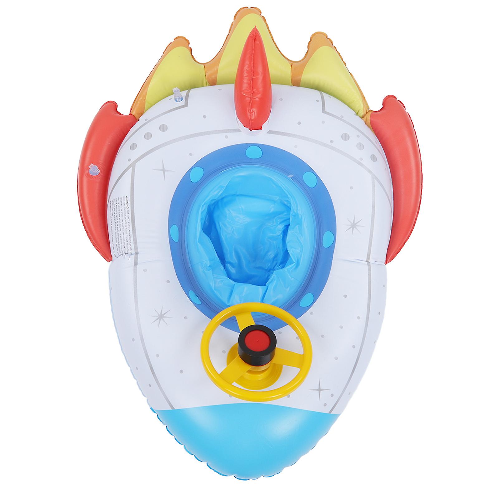 Kids' Inflatable Spaceship Pool Float with Steering Wheel (Ages 1-5)