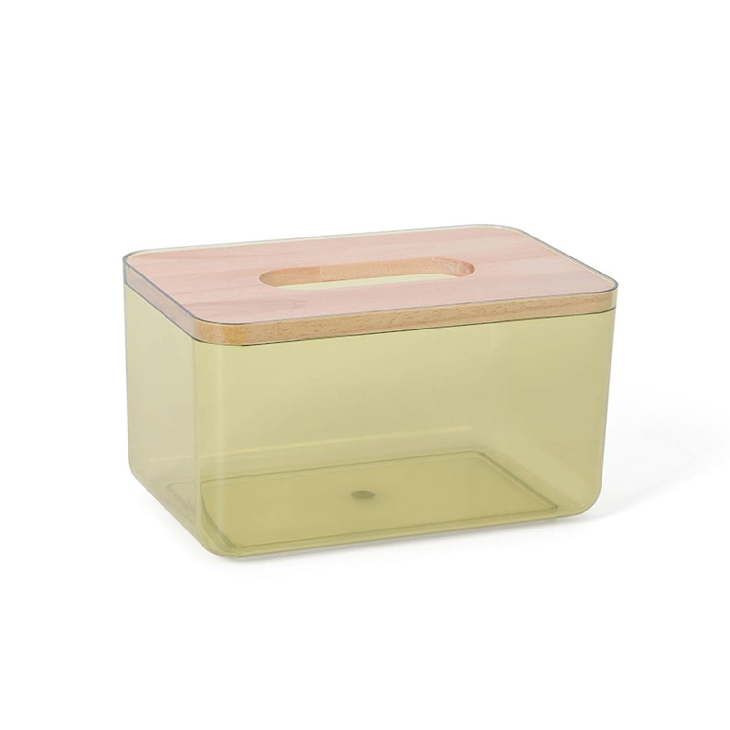 Tissue Box Large Capacity Space-saving Plastic Desktop Tissue Box for Home