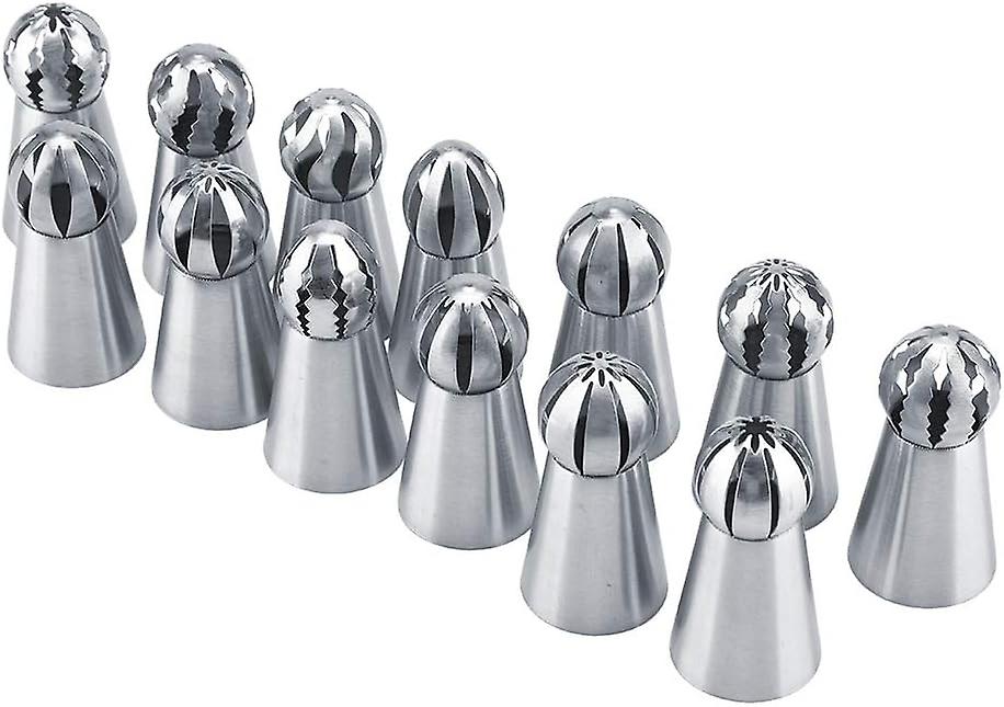 Decorating Tip Set, Convenient Efficient 13 Pcs Russian Icing Piping Nozzles Tips Durable Stainless 