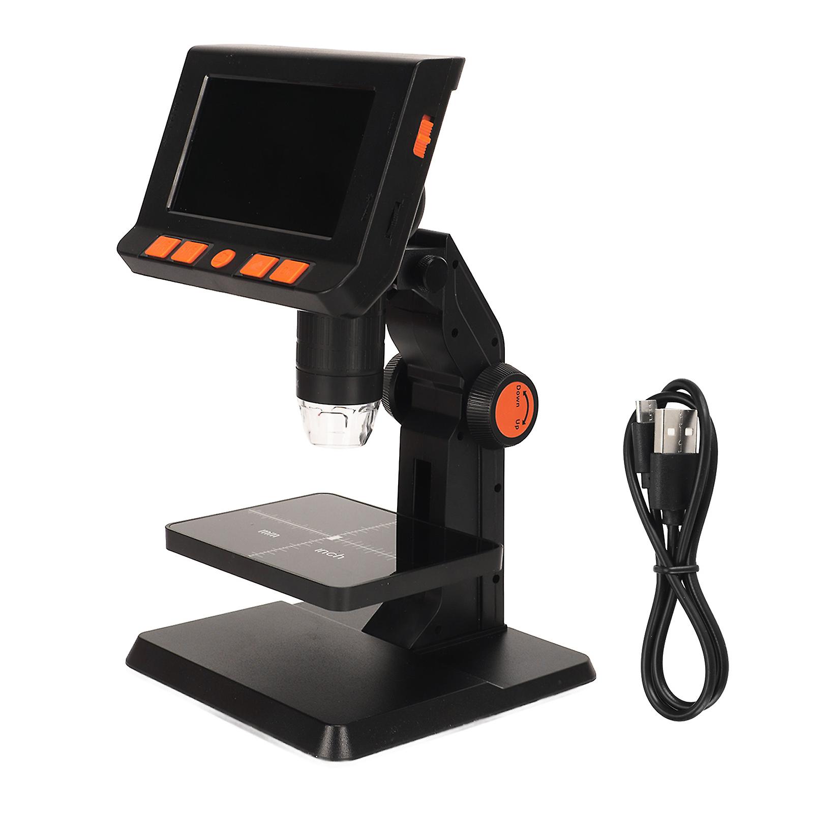 4.3" LCD Digital Microscope 1000X Zoom HD 1080P with 8 LED Lights and USB Connectivity