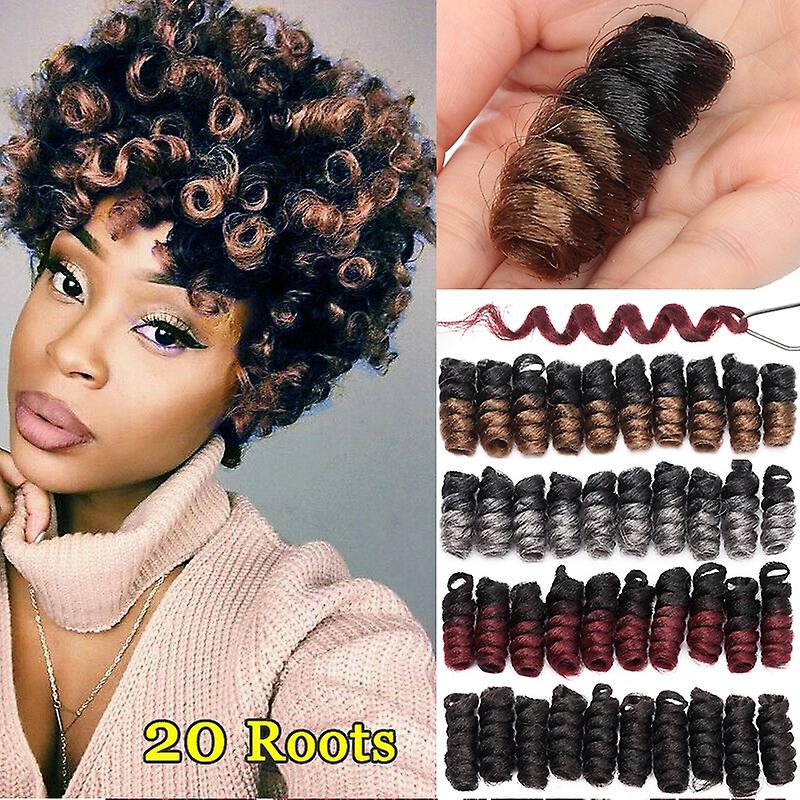 Bouncy Crochet Twist Braids Hair Extension Pre-Twist Curly Afro Crochet Braiding Hair 20 roots/set