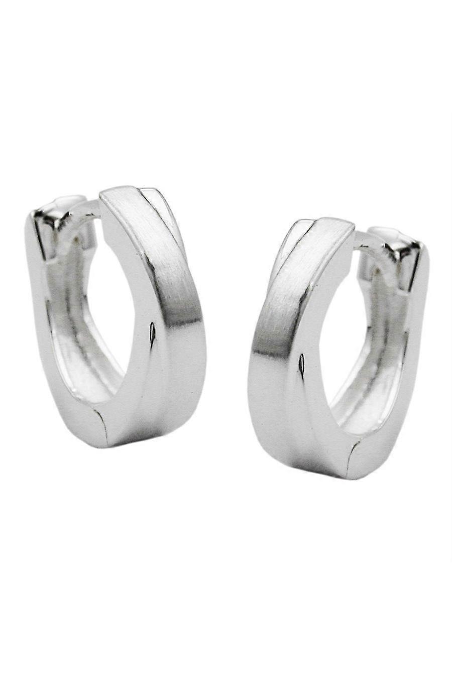 Hoop Earrings Crossed 12mm Silver 925 - Gl92296