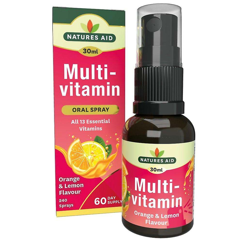 Natures Aid Multivitamin Oral Spray (Orange and Lemon flavour), 30ml