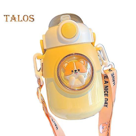 700ml Insulated Mug with Straw Micro Landscape Leak-proof Practical Space Capsule Baby Insulated Bottle for Students