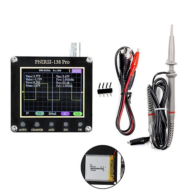 Ψηφιακός φορητός παλμογράφος Fnirsi-138 Pro 2.5msa/s αναλογικό εύρος ζώνης 0-80khz 3.3v 60*65*18mm μαύρο
