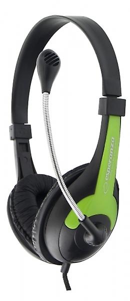 Fones de ouvido estéreo Esperanza com microfone Galo Verde