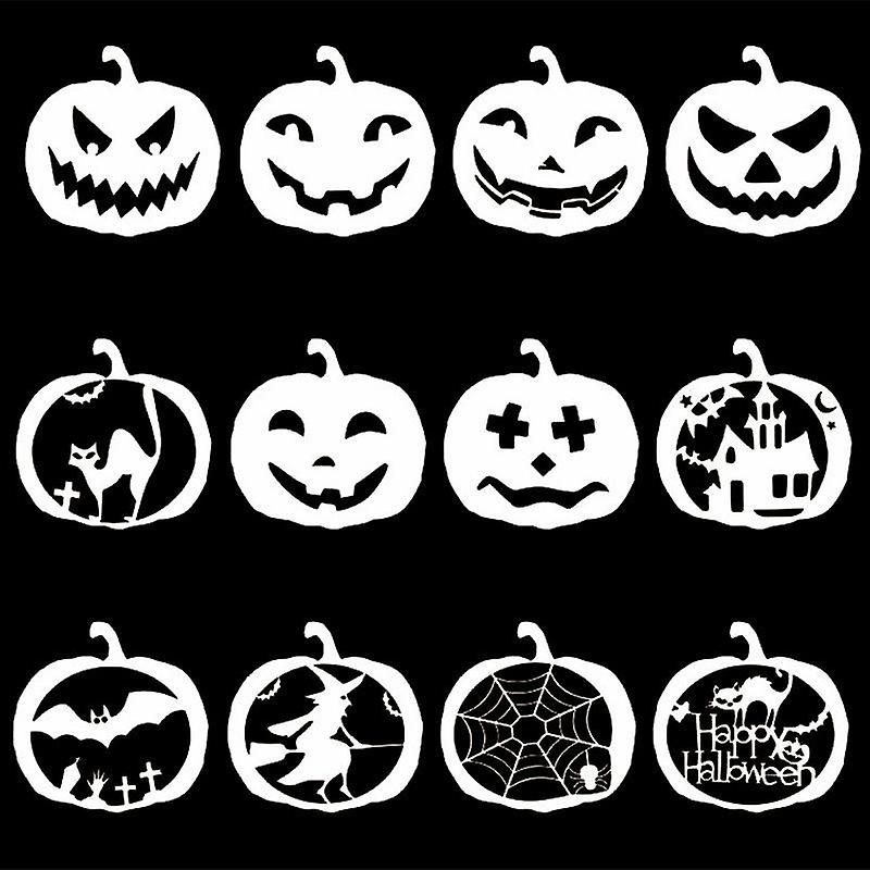 Halloween Pumpkin Stencil Set, Drawing Templates