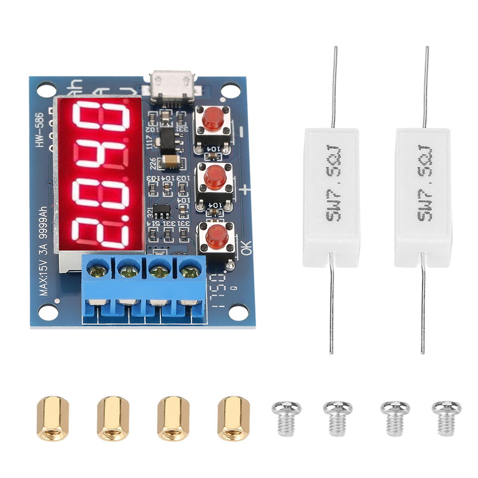 1.2-12V Battery Capacity Meter and Discharge Tester for 18650 Li-Ion and Lead Acid Batteries Analyzer with Accurate Measurement