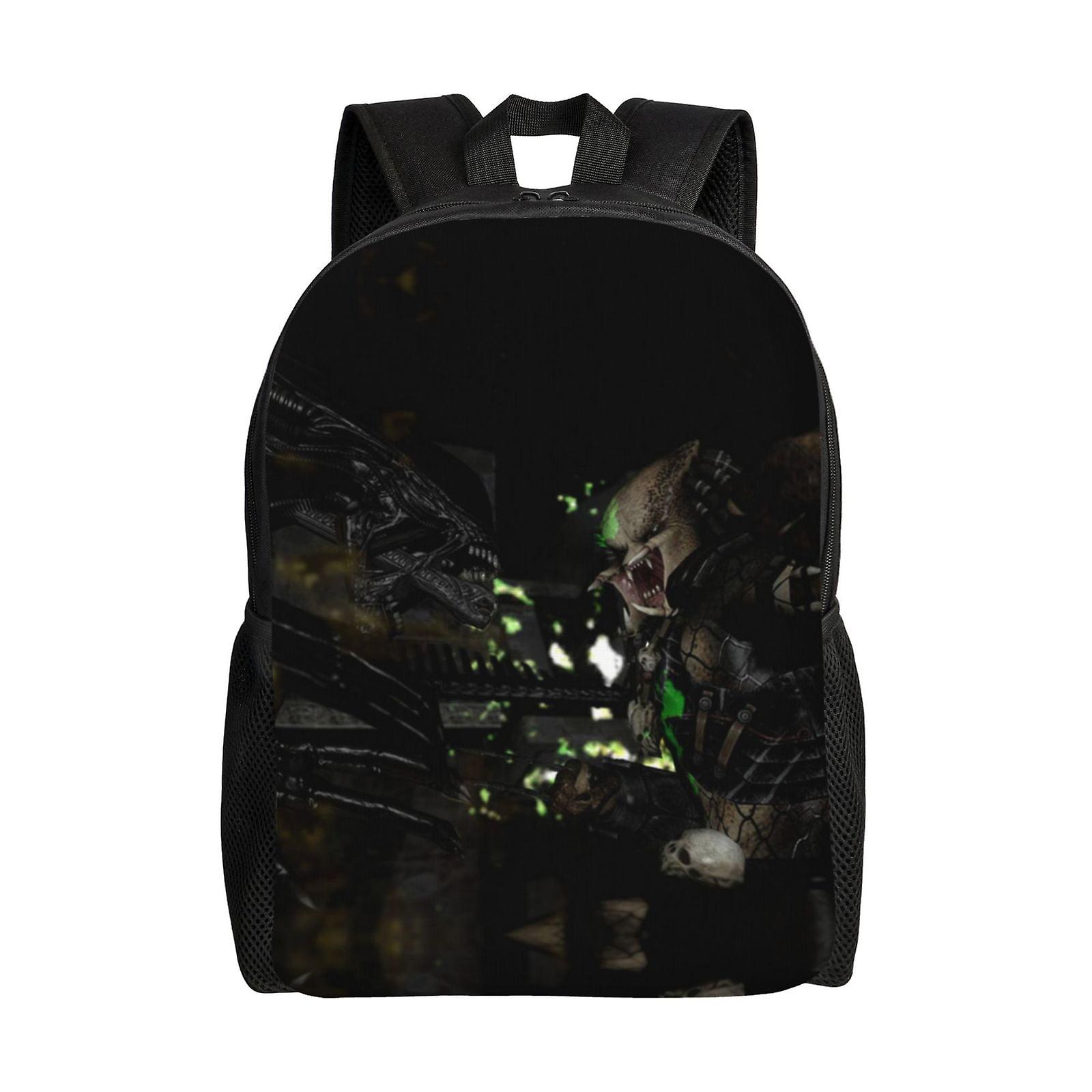 Alien vs Predator Funny Backpack Daypack for Hiking Anime Bag Notebook Bag
