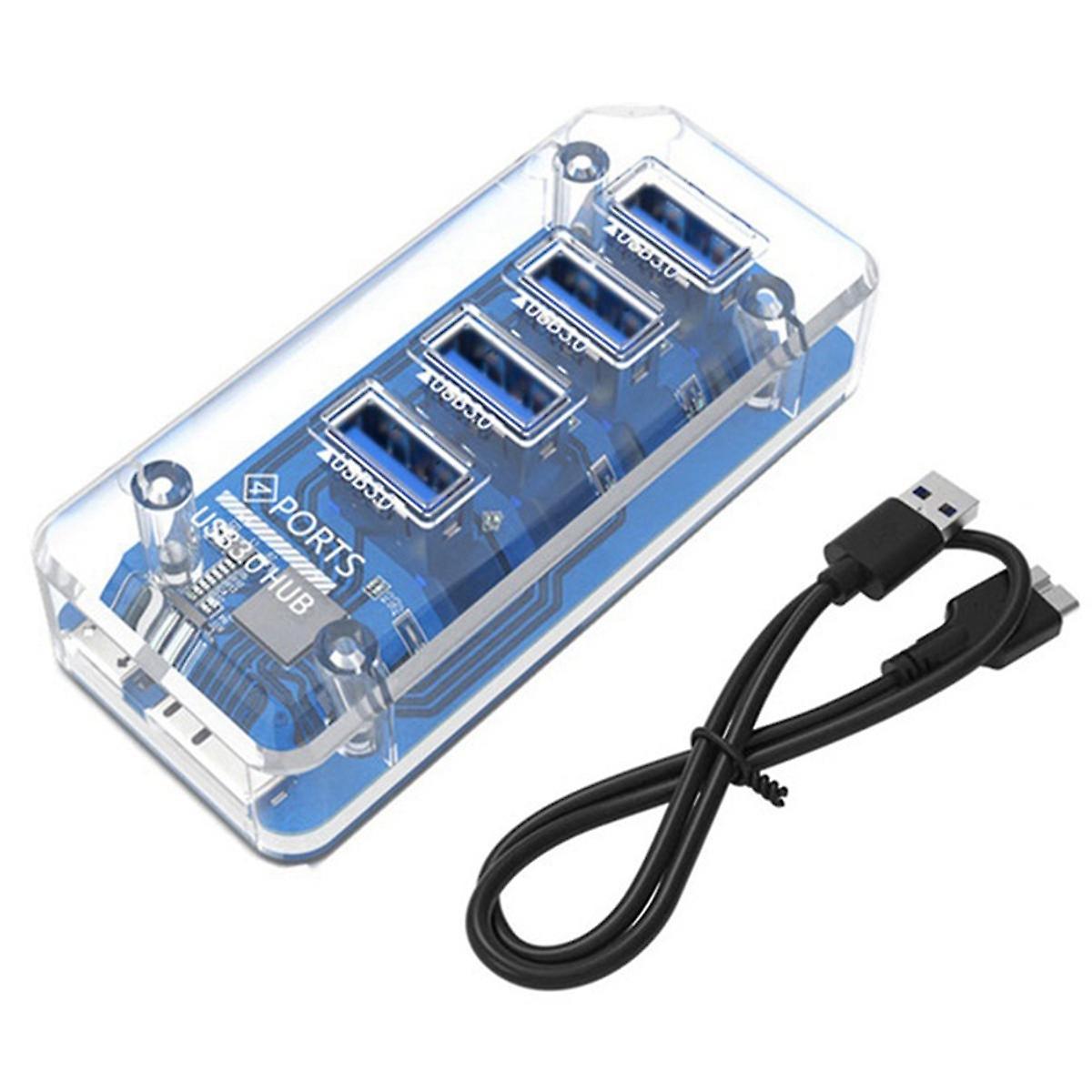 4XUSB3.0 Splitter HUB Laptop Desktop Computer Hub Multi-Port USB Docking Station Adapter Splitter,R