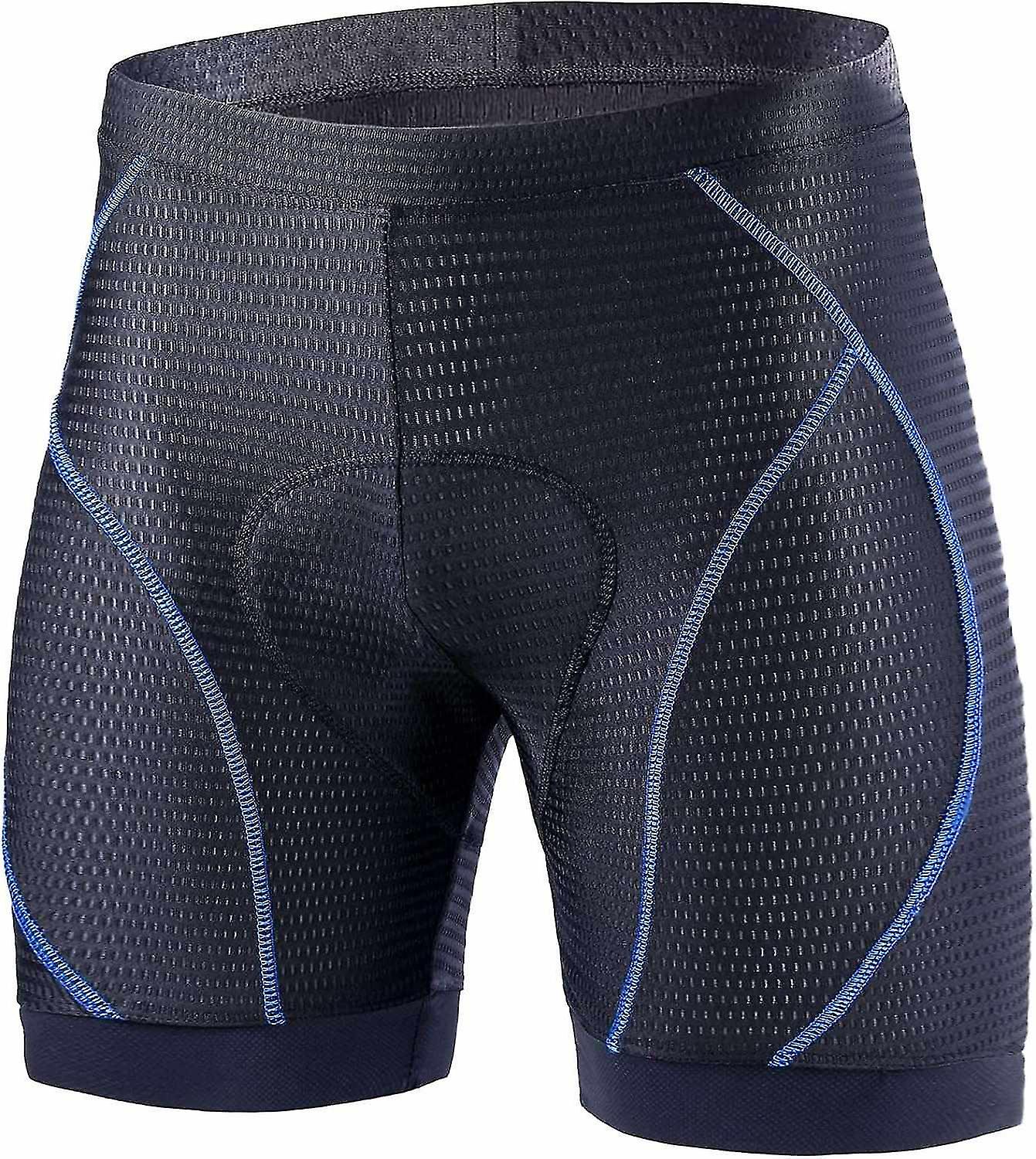 Men's Cycling Shorts Men's 5D Gel-Filled Mountain Bike Shorts with Breathable Absorbent Design (Blac