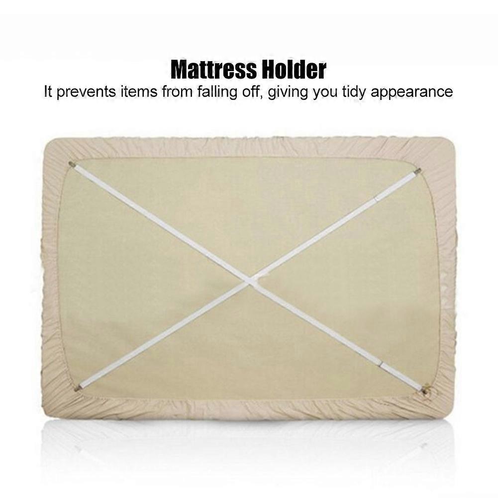 2PCS Adjustable Bed Sheet Straps 90-180cm Mattress Holders White