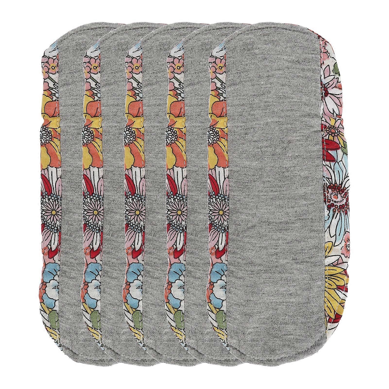 5 قطع من الفوط الصحية النسائية القابلة للغسل، قابلة لإعادة الاستخدام، مصنوعة من القطن الخالص، قابلة للتنفس، مقاس صغير MSH0025