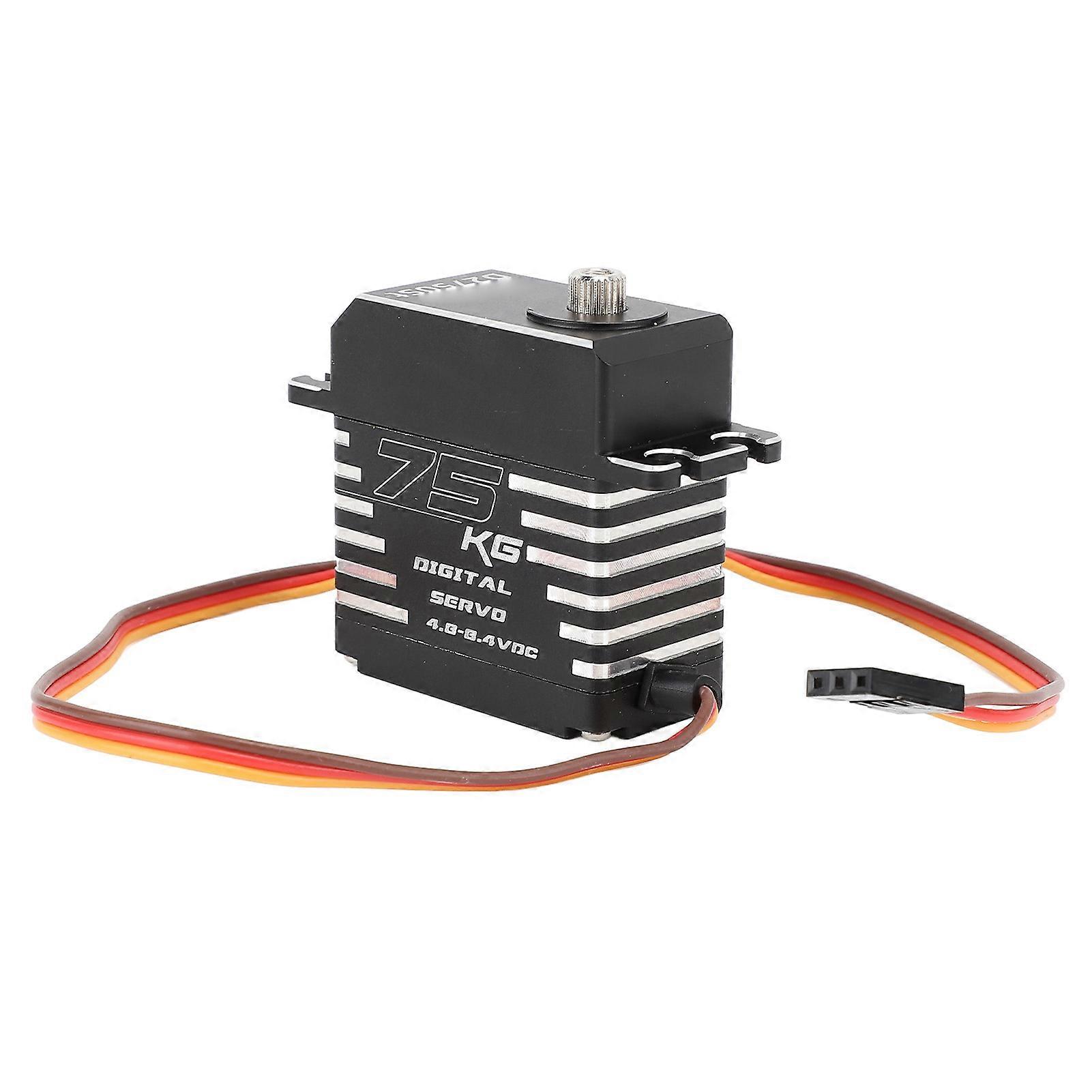 RC Servo Black 75kg High Torque Brushless Full Metal med servoarme Digital servo til aksial til Traxxas til Arrma RC bilrobot