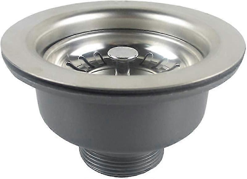 New ModelsSink Waste Without Overflow Stainless Steel Basket 114 Mm 1", Stainless Steel + Abs, Waste + Basket