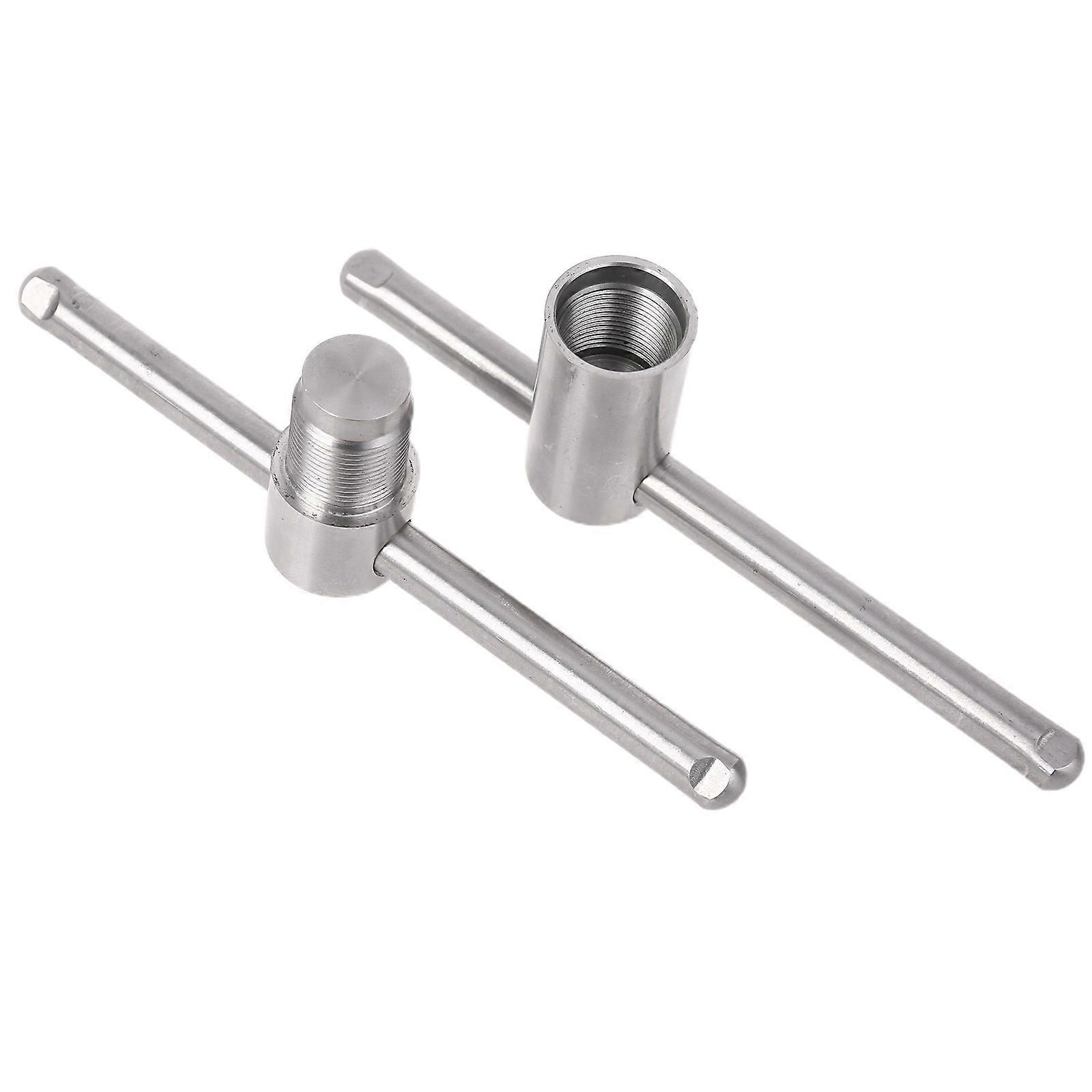 rustfritt stål Cue Tip Trykk Tool Shaper for 14mm Pool Snooker Biljard Arc Cue