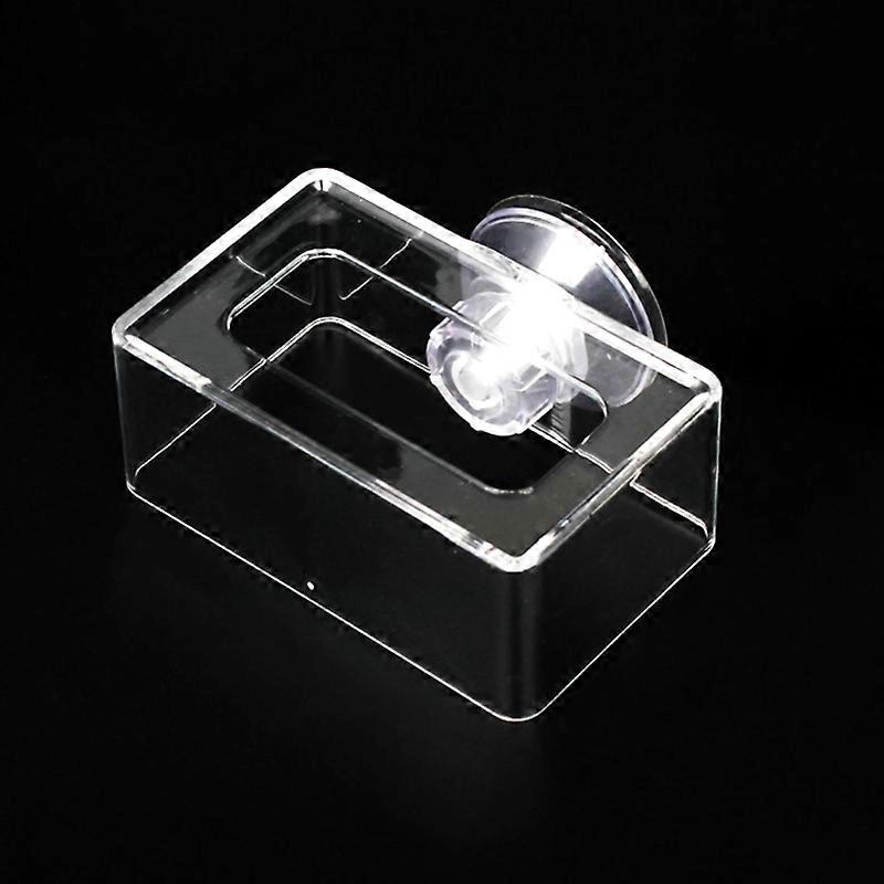 Aquarium Arcylic Square Float Feeder Ring Saugnapf Betta Fischfutter Futterbecher Garnelenfutter Feeder für Pflanzentank Fischtank Fisch Fütterungsring